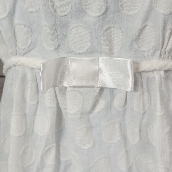 🐞Blue Sketch White Polka Dot Print Top Large - Picture 9 of 16